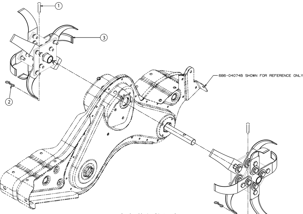 Tines Diagram and Parts List for RT65H (21AB455C710)(2019) Cub Cadet Tiller